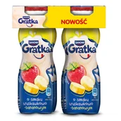 Kefiry, jogurty, maślanki - Danone Gratka Jogurt do picia o smaku truskawkowo-bananowym 4 x 155 g - miniaturka - grafika 1