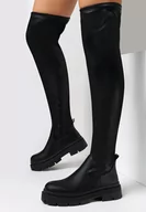 Kozaki damskie - Czarne Kozaki Rishabh - miniaturka - grafika 1