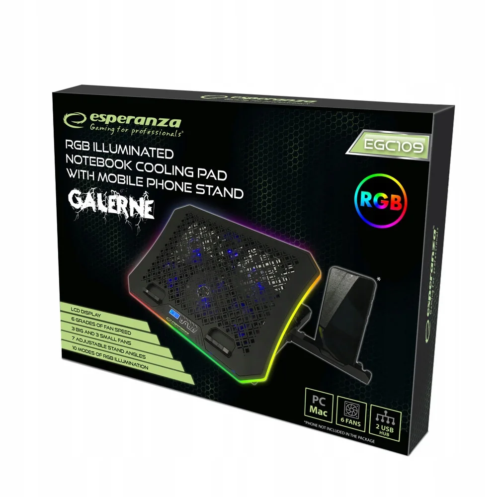 Podstawka chłodząca Esperanza RGB GALERNE (EGC109)