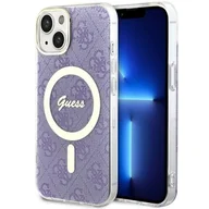 Etui i futerały do telefonów - Guess GUHMP14SH4STU iPhone 14 6.1" purpurowy/purple hardcase 4G MagSafe - miniaturka - grafika 1