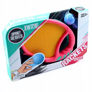 GRA ZRĘCZNOŚCIOWA CATCH BALL RAKIETKI PIŁKI - Zabawki i gry sportowe - miniaturka - grafika 1