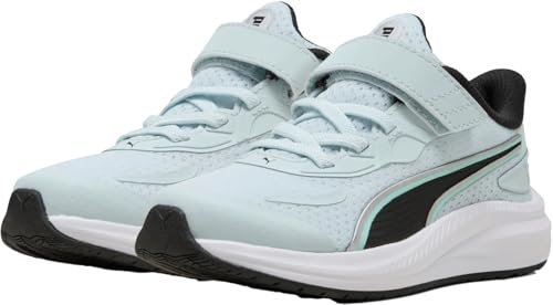 PUMA Unisex Skyrocket 2 Ac+ Ps Sneaker dziecięce, Szklanka morska PUMA czarna prędkość niebieska mięta topi się, 33 EU