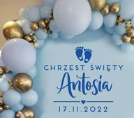 Pamiątka Chrztu Świętego - Naklejka okazjonalna: Chrzest Święty- stópki - miniaturka - grafika 1