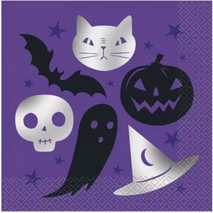 Serwetki Zaklęte Halloween - 33 cm - 20 szt. - Dekoracje i nakrycia stołu na imprezę - miniaturka - grafika 1