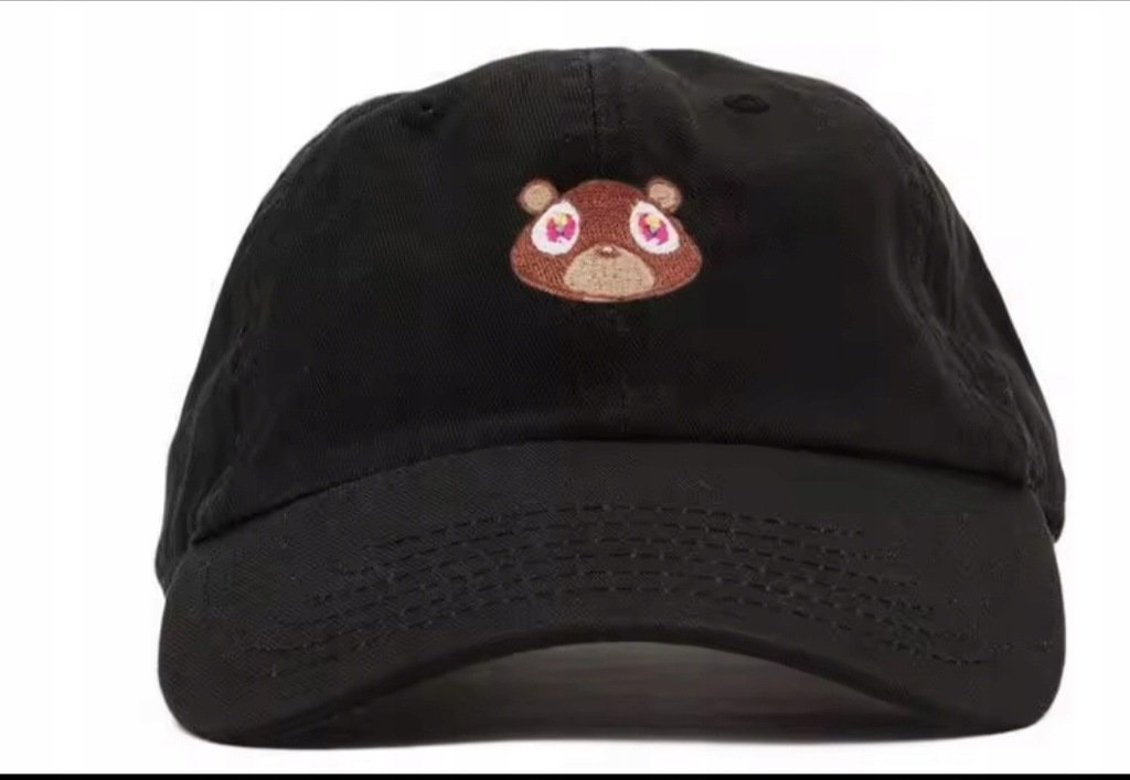 Czapka z daszkiem Kanye West pluszak dropout czarna prezent