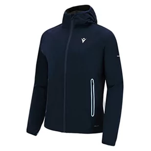 Macron Męska kurtka przeciwdeszczowa Run Fcc Caleb Light Man Nav/Col, Navy-Columbia, XL, Navy-Columbia, XL - Kurtki męskie - miniaturka - grafika 1