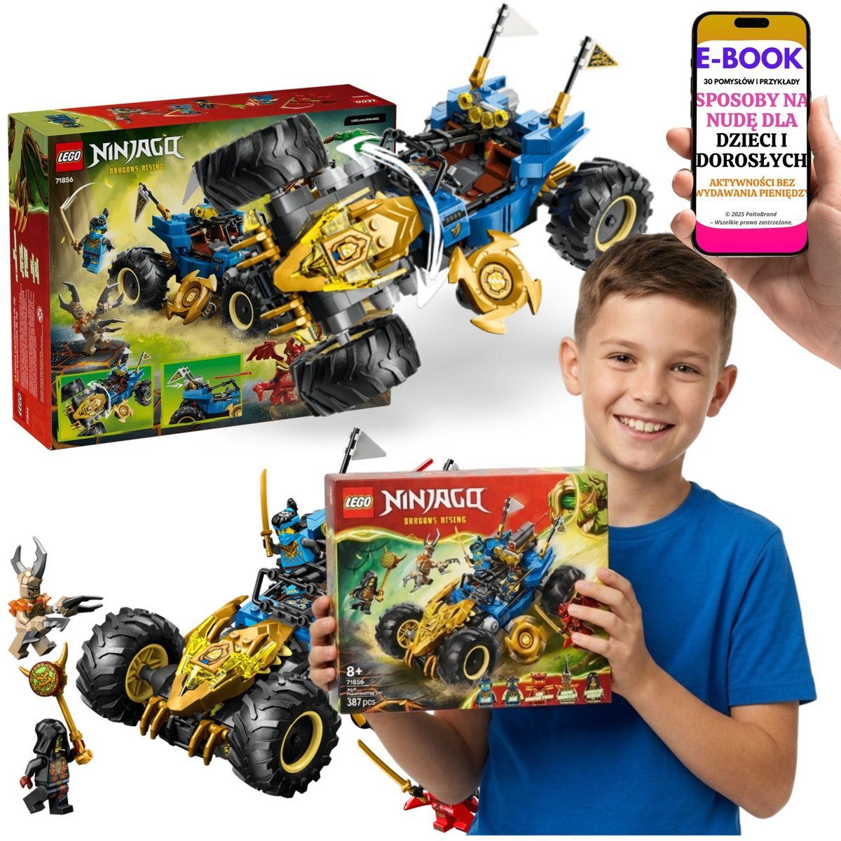 LEGO NINJAGO PREZENT DLA CHŁOPCA Auto Jaya 71856 LEGO + E-BOOK-3