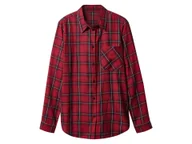 Koszule damskie - esmara® Koszula flanelowa damska z bawełny (Czerwony, XS (32/34)) - miniaturka - grafika 1