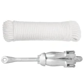 Pływanie - Składana kotwica z liną, srebrna, 6 kg, żeliwo ciągliwe Lumarko! - miniaturka - grafika 1