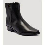 Botki damskie - Tommy Hilfiger Skórzane botki - miniaturka - grafika 1