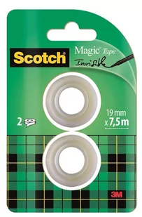 Scotch 8  1975R2 Tape Magic 810 celulozy octan, niewidoczna, 7.5 m X 19 MM, 2 sztuka 8-1975R2 - Taśmy klejące - miniaturka - grafika 1