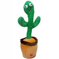 Zabawki interaktywne dla dzieci - Tańczący kaktus na baterie pluszowy śmieszny grający kaktus interaktywny - miniaturka - grafika 1