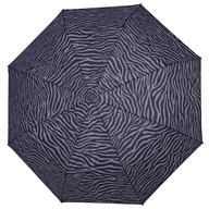 Parasole - Parasol damski Perletti Time Zebra automatyczny składany szaro-czarny wzór zebra - miniaturka - grafika 1