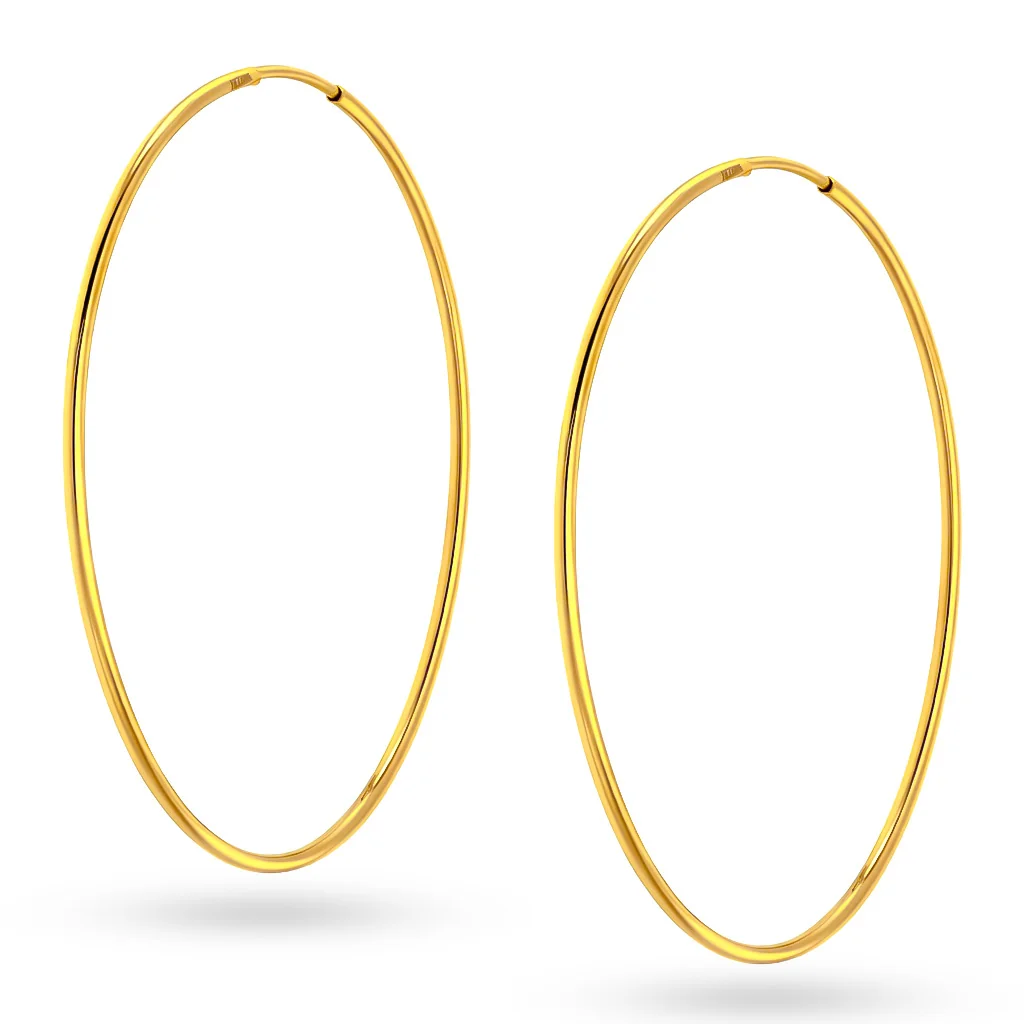 Złote kolczyki koła kółka 47 mm pr. 585
