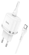 Ładowarki do telefonów - Hoco Typ C+ kabel Typ C do Typ C PD QC3.0 20W N24 biała - miniaturka - grafika 1