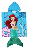 Okrycia kąpielowe dla dzieci - MAŁA SYRENKA ARIELKA PONCZO KĄPIELOWE RĘCZNIK Z KAPTUREM DZIECIĘCY BASEN - miniaturka - grafika 1