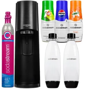 Zestaw Saturator Sodastream Terra Black Z 2 Butelkami Syropy Koncentraty - Saturatory - miniaturka - grafika 1