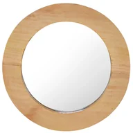 Lustra - vidaXL Lustro ścienne, 40 cm, drewno tekowe, okrągłe - miniaturka - grafika 1