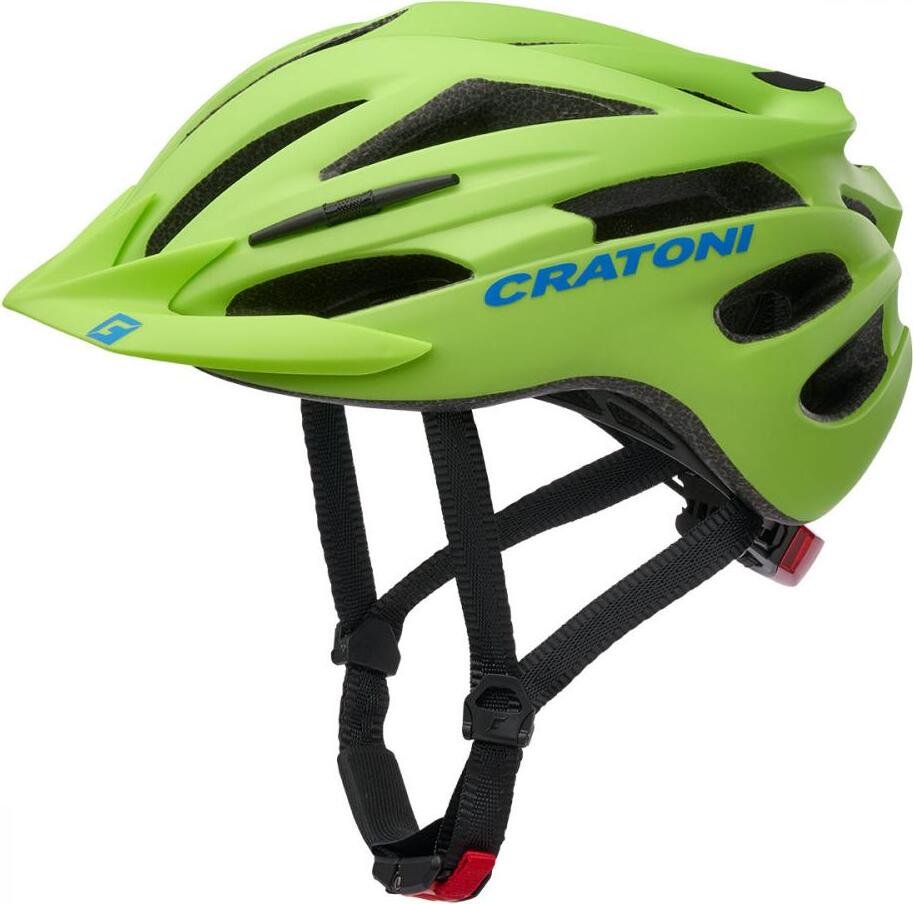 Dziecięcy kask rowerowy Cratoni Pacer Jr. Junior limonkowo-niebieski matowy rozmiar XS-S (50-55 cm)