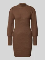 Sukienki - Sukienka z dzianiny z bufiastymi rękawami model ‘KATIA’ - miniaturka - grafika 1