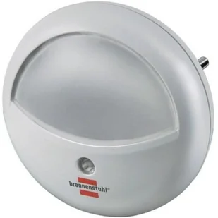 Brennenstuhl Lampka nocna do korytarza, okrągła, biała B1173210 - Listwy zasilające - miniaturka - grafika 1