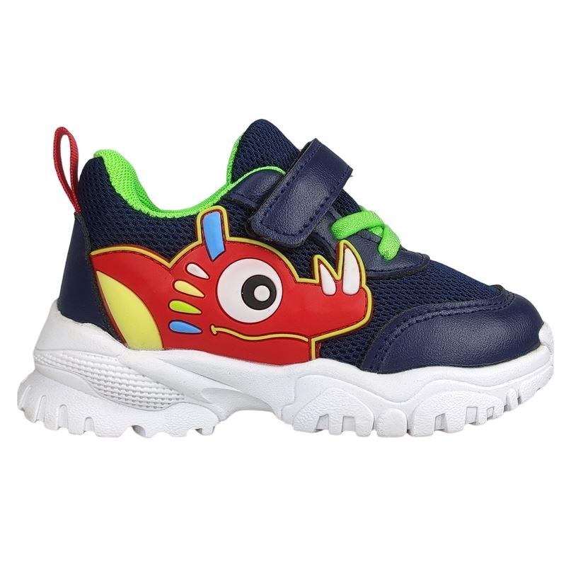 Buty Sportowe Dziecięce Z Dinozaurem Granatowe Modne Stylowe Chłopięce Wygodne Lekkie Sneakersy 29