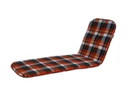 Poduszki ogrodowe - LIVARNO home Poduszka na leżak, z bawełną (Pomarańczowy w kratkę) - miniaturka - grafika 1