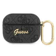 Akcesoria do słuchawek - Apple Guess Etui Guess GUAP4GSMK AirPods Pro cover szary/grey 4G Script Metal Collection GUE1166GRY - miniaturka - grafika 1