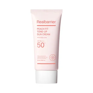 REAL BARRIER PEACH Nawilżający krem przeciwsłoneczny z efektem rozświetlającym SPF 50+ PA++++ 50ml - Kremy do twarzy z filtrem - miniaturka - grafika 1