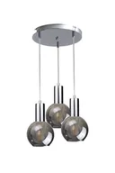Lampy sufitowe - Keter Lighting Supra lampa wisząca 3x60W chrom/przydymiony 1241 - miniaturka - grafika 1