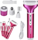 Depilatory i golarki damskie - Depilator Verk Depilator golarka damska do ciała nóg trymer 4w1 wymienne końcówki usb Depilator golarka damska do ciała nóg trymer 4w1 wymienne końcówki usb - miniaturka - grafika 1