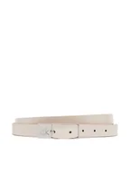 Paski - Calvin Klein Pasek Damski Ck Cut Square Buckle 2.0 K60K613155 Biały - miniaturka - grafika 1