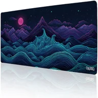 Podkładki pod mysz - PODKŁADKA POD MYSZ GAMINGOWA Retrowave Mountains 100x50 TILT Wodoodporna - miniaturka - grafika 1