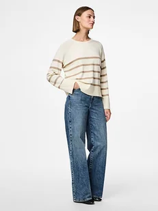 Pieces Koszulka w kolorze kremowo-beżowym - Koszulki i topy damskie - miniaturka - grafika 1