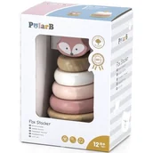 Zabawki interaktywne dla dzieci - Zabawka edukacyjna VIGA PolarB Piramidka Lis 44206 - miniaturka - grafika 1