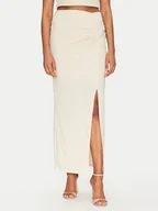 Spódnice - Guess Spódnica midi W5GD0E KAQL2 Beżowy Regular Fit - miniaturka - grafika 1