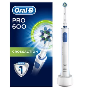 Braun Oral-B PRO 600 Cross Action Biały - Szczoteczki elektryczne - miniaturka - grafika 3