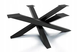 Noga Metalowa do Stolika Kawowego Pająk LOFT 100x70x40 Czarna Biała Złota - Meble modułowe i akcesoria - miniaturka - grafika 1