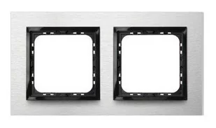 Ospel Impresja szczotkowane aluminium ramka R-2YAC/62/25 R-2YAC/62/25 - Klawisze i ramki - miniaturka - grafika 1