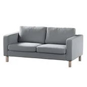 Pokrowce na meble - Dekoria pl pl Pokrowiec na sofę Karlstad 2-osobową nierozkładaną krótki ciemno szary welwet 165 x 89 x 64 cm Ingrid 617-705-42 - miniaturka - grafika 1