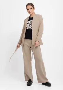 Eleganckie spodnie z szeroką nogawką R-MILEN - Spodnie damskie - miniaturka - grafika 1