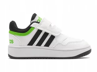 BUTY dziecięce ADIDAS HOOPS GW0441 białe r.25 - Buty dla dziewczynek - miniaturka - grafika 1