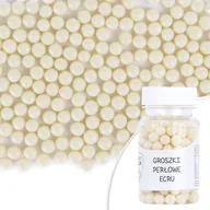 Dodatki do ciast w proszku - Posypka cukrowa GROSZKI ECRU Sweet Decor, 50 g - miniaturka - grafika 1