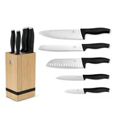 Noże kuchenne - Zestaw Noży Berlinger Haus Bh-2971 Matte Black W Bloku Bambusowym Lumarko! - miniaturka - grafika 1