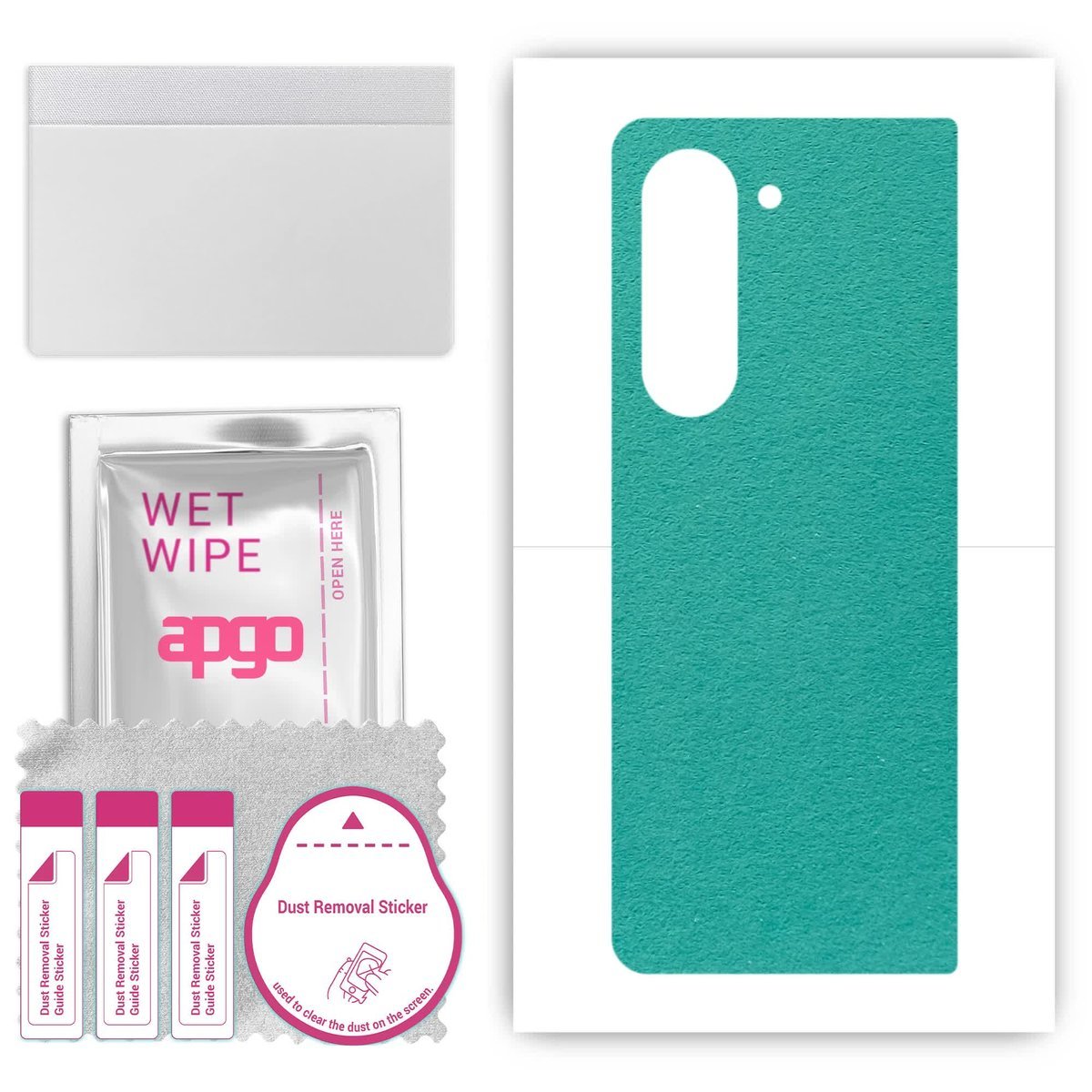 Folia naklejka skórka strukturalna na TYŁ Zamsz do Samsung Galaxy Z Fold 6 - Zamsz Miętowy - apgo SKINS