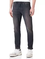 Spodenki męskie - BOSS Męskie spodnie jeansowe Delano Bc-c, Czarny9, 32W / 36L - miniaturka - grafika 1