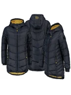 Kurtki damskie - Sublevel Płaszcz pikowany w kolorze granatowym - miniaturka - grafika 1