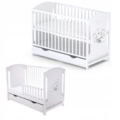 Łóżeczka i kojce - Łóżeczko MIKI Tapczanik + szuflada BIAŁE SOFA - miniaturka - grafika 1