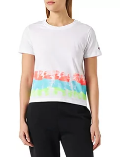 Koszulki i topy damskie - Champion Damska koszulka Legacy Color Ground Croptop S/S, biała, M - grafika 1
