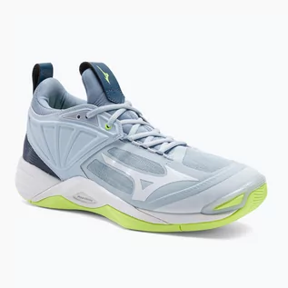 Buty sportowe damskie - Buty do siatkówki damskie Mizuno Wave Momentum 2 heather/white/neo lime - grafika 1